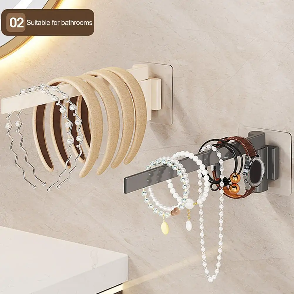 حامل أواني مثبت على الحائط يدور 360 درجة رف معلق للمطبخ منظم مثبت على الحائط للتخزين العمودي للصغار #3