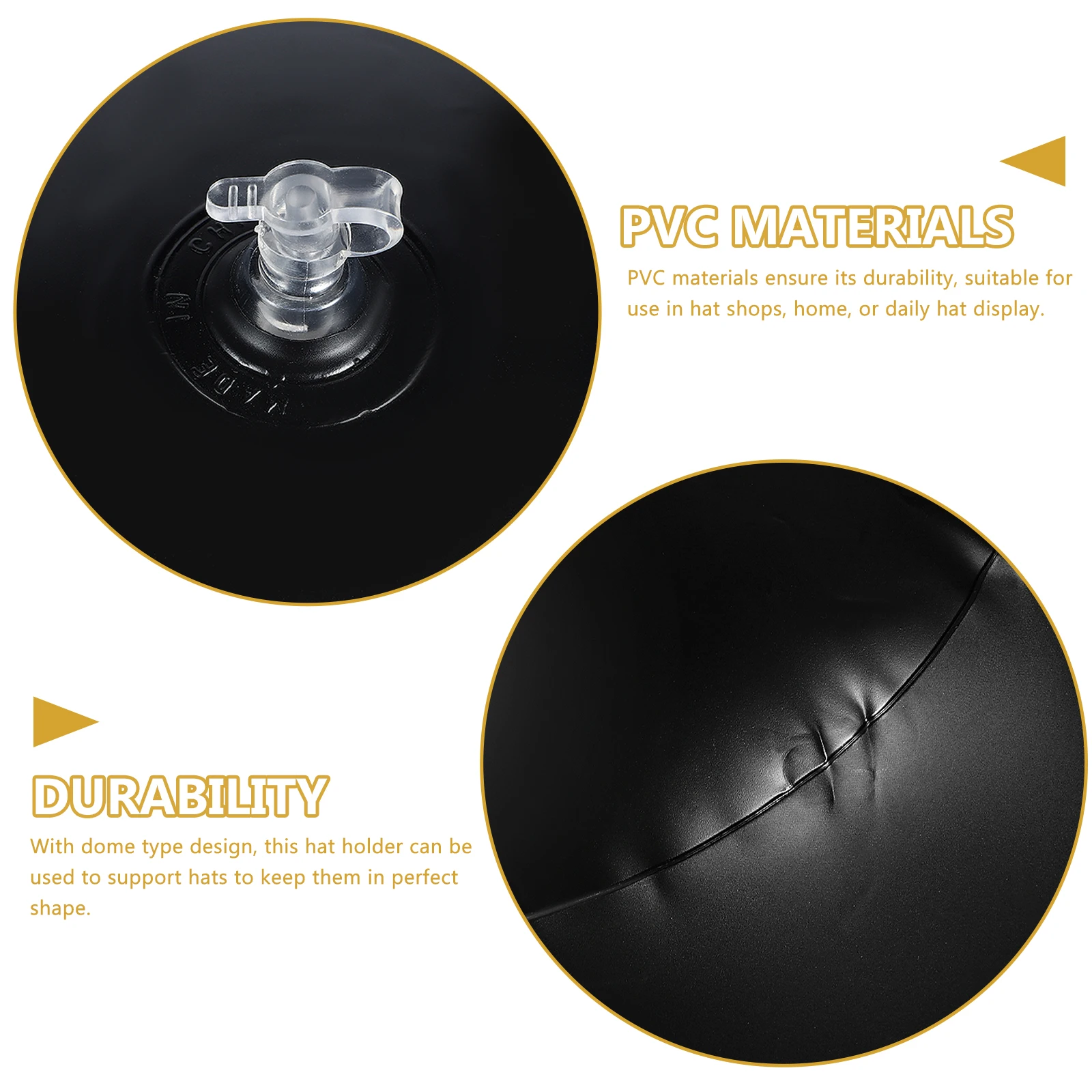 

1pc Inflatable Hat Display Holder Cap Stand Pvc Material Shape Protector Support Rack For Home Mall Supermarket Use