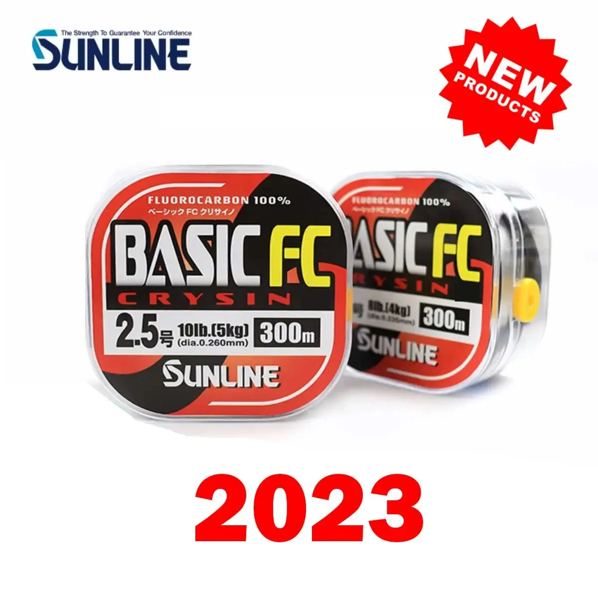 100% Original SUNLINE BASIC FC 225M/300M Transparent Color Carbon Fiber Fishing Line