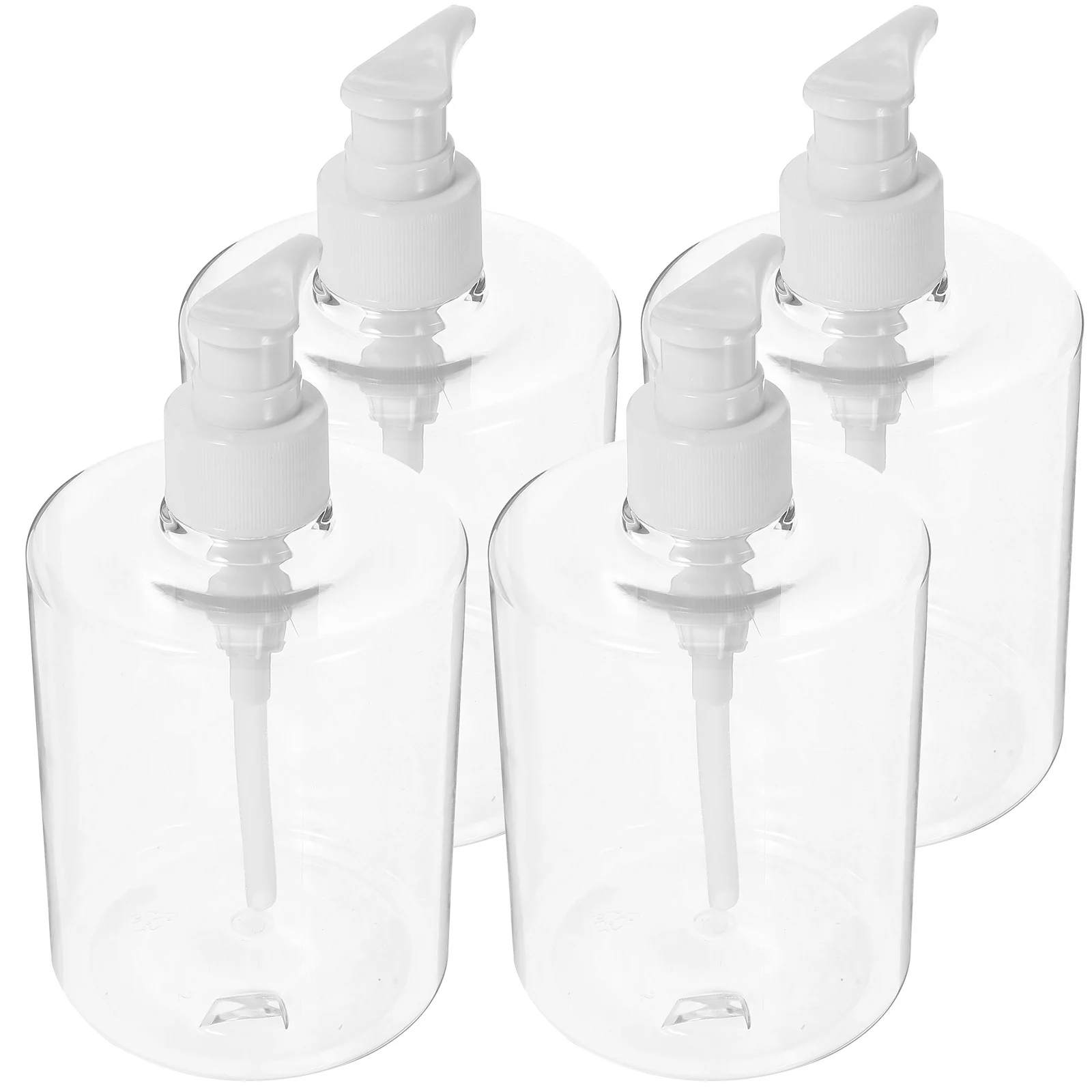 

4pcs 500Ml Soap Dispensers Refillable Liquid Soap Dispenser Transparent Pump Bottles For Hand Wash Shampoo Lotion Bathroom
