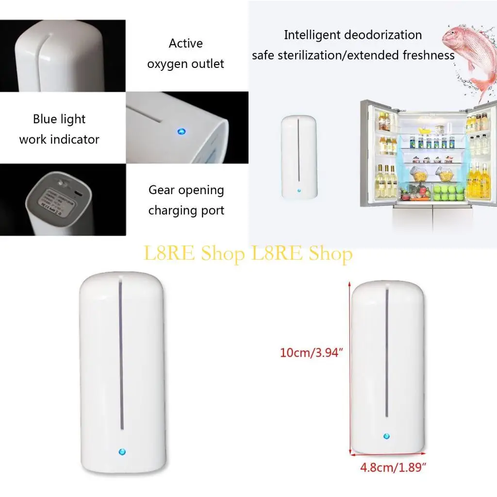 

L8RE Портативный очиститель воздуха мАч для свежего дезодоратора, удаления запахов, легкий в использовании