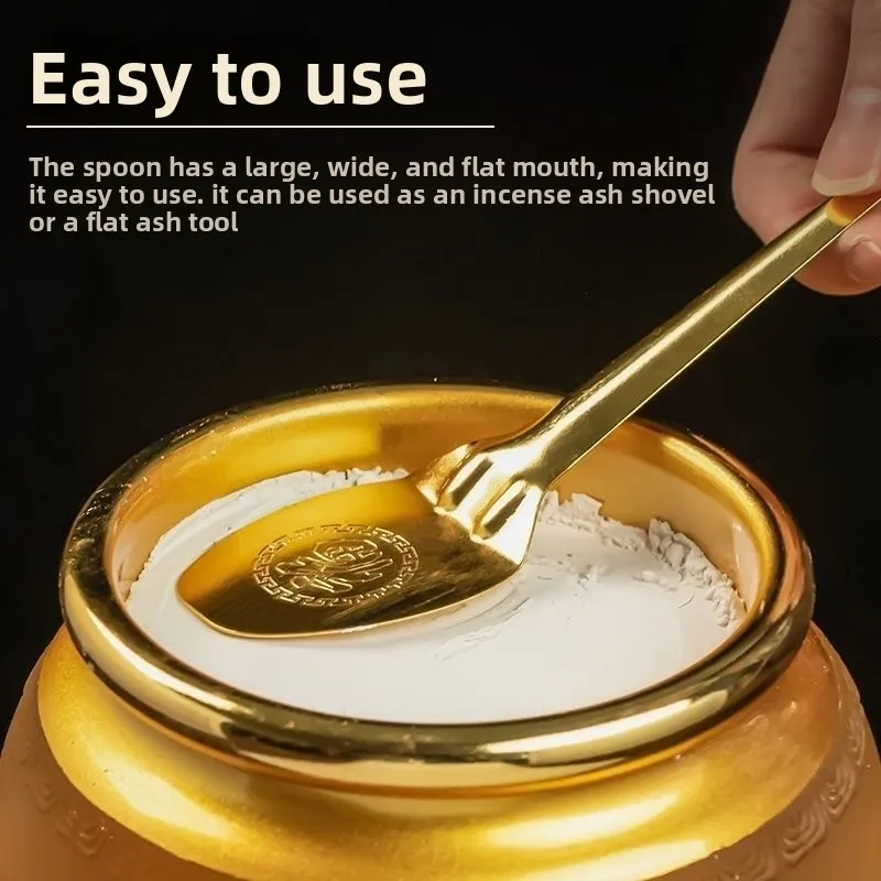 1PC Flat Ash Shovel Buddha Hall Incense Ash Shovel Temple Household Cleaning Incense Burner Tools Buddha Utensils Supplies