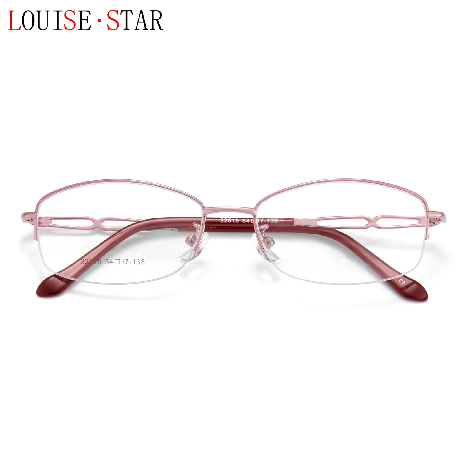 

Elegant Alloy Half Frame Glasses Frame, Fashionable And Beautiful, Small And Suitable For Myopia Prescription Glasses Frame