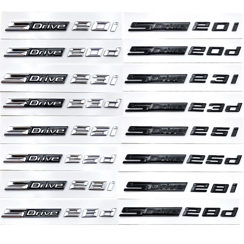 

3D SDrive 20i 23i 25i 28i 20d 23d 25d 28d Car Fender Emblem Trunk Badge Sticker For BMW M X1 X3 X4 X5 X6 X7 GT Logo Accessories