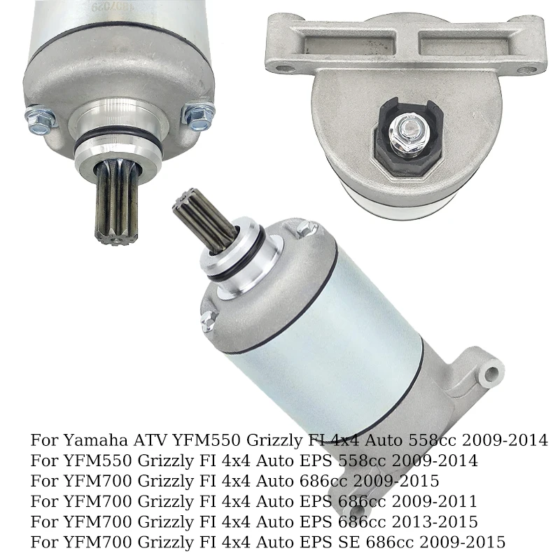 

New ATV Starter Motor 19500 For Yamaha ATV YFM550 Grizzly FI 4 x 4 Auto 558cc YFM700 2009-2013 OEM 28P818900000 Moto Accessories