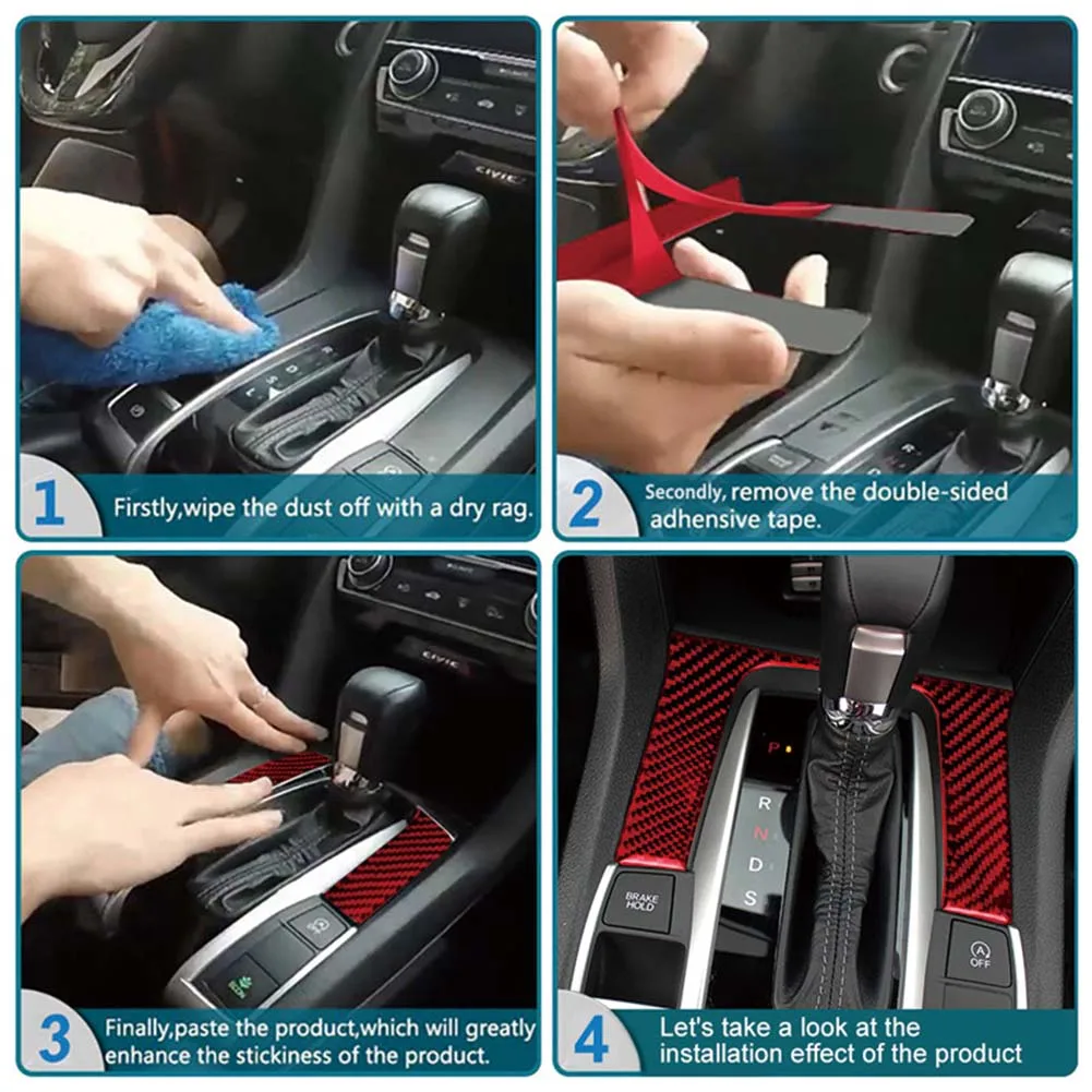For Toyota 4Runner With Navigation System 2010-2013 Carbon Fiber Car Stickers Cover Trim Car Interior Accessories