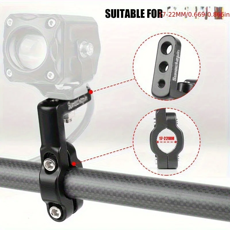 1set Universal Car & Motorcycle Headlight Clip Bracket Kit LED Work Light Pole Installation for Truck Car ATV Motorcycle