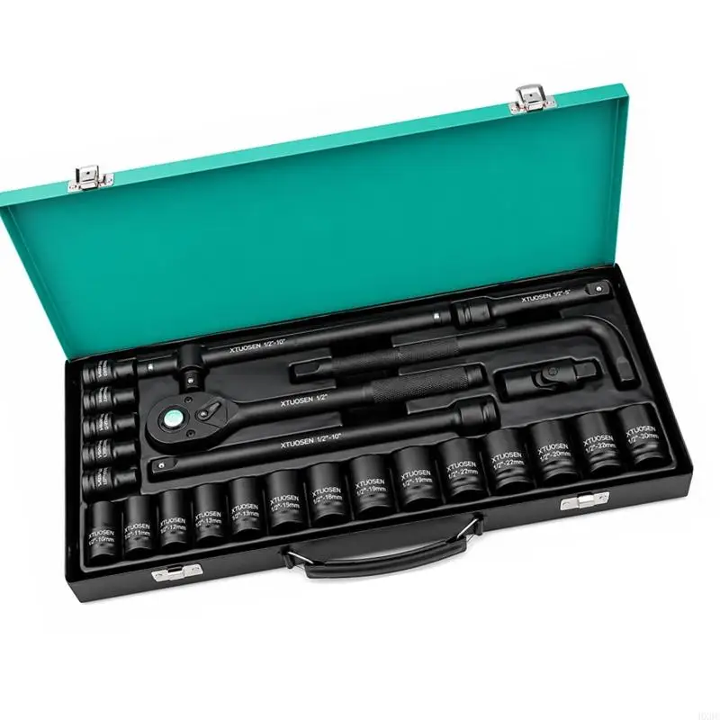 

15/24/27/35Pcs 1/2Inch Drive Impact Socket Set Socket Drive Deep Socket Set Wrench for Air Pneumatic Repair Tool HX6C