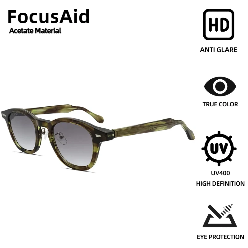 

FocusAid Top Fashion Vintage Women Sunglasses Men Luxury Brand Design Sunglasses UV400 Colored Nylon Lenses Gafas De Sol Mujer