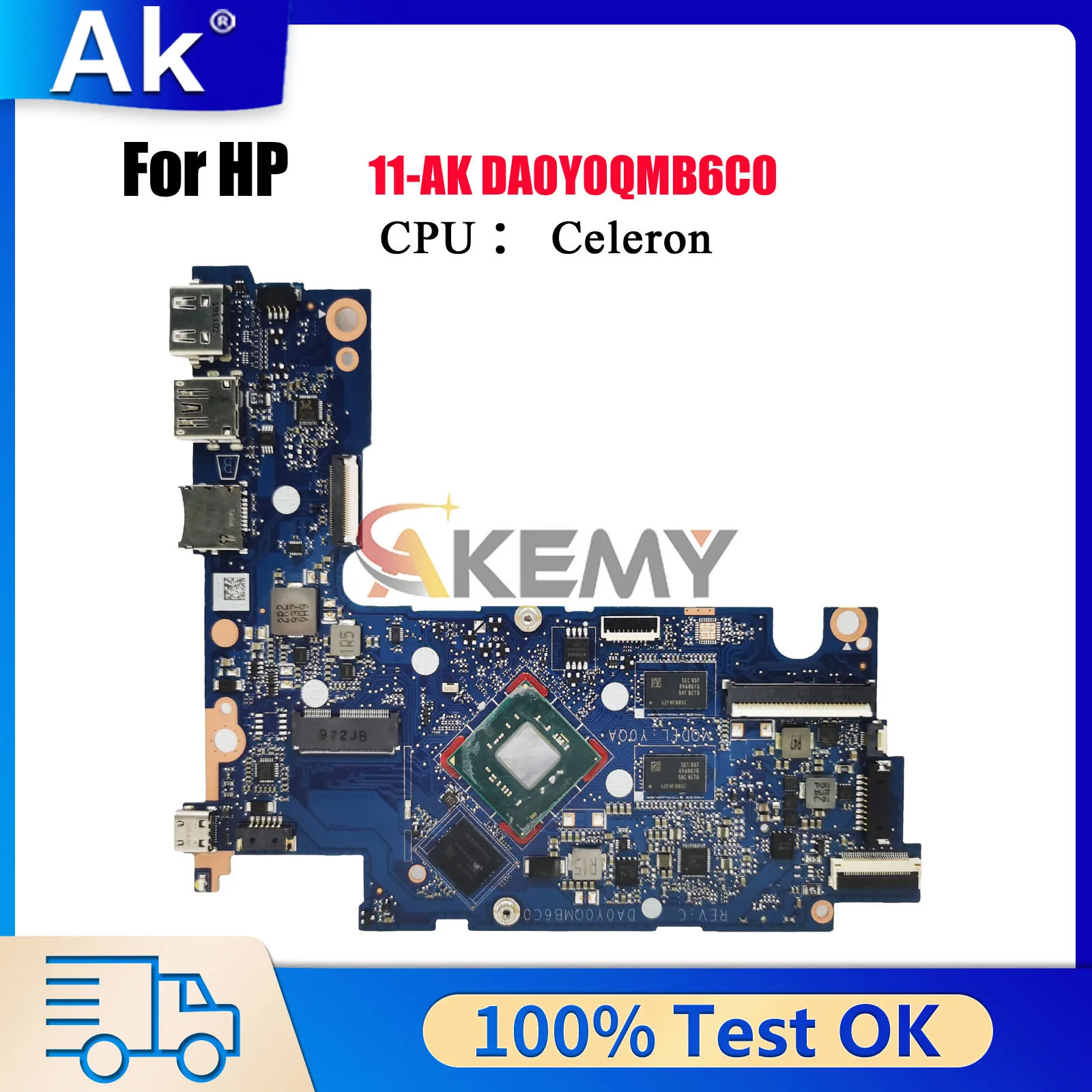 

DA0Y0QMB6C0 Материнская плата для ноутбука HP Stream 11-AK с процессором N4000 2 ГБ ОЗУ L44435-601 L45828-601 100% полностью протестирована