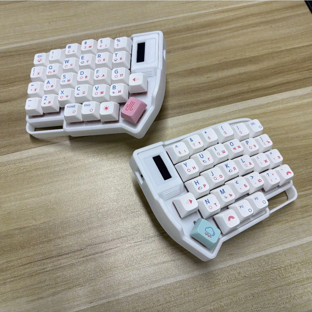 Lily58 Bluetooth Split Keyboard Customized Hot Swap Dual Mode Wired OLED Screen Support ZMK STUDIO 800ma Lithium-ion Battery DIY
