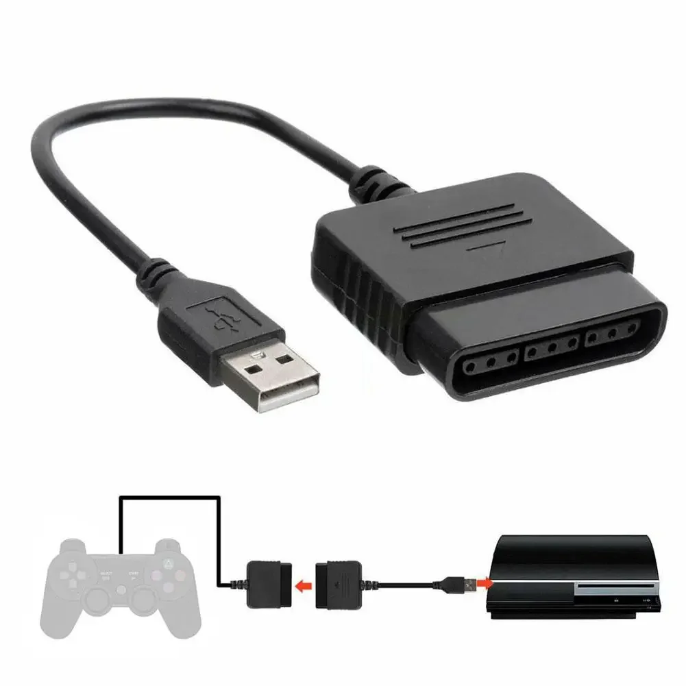 Adaptador USB de PS2 a PS3, convertidor de vídeo para controlador de juegos, accesorios duraderos de alta calidad, 1 unidad