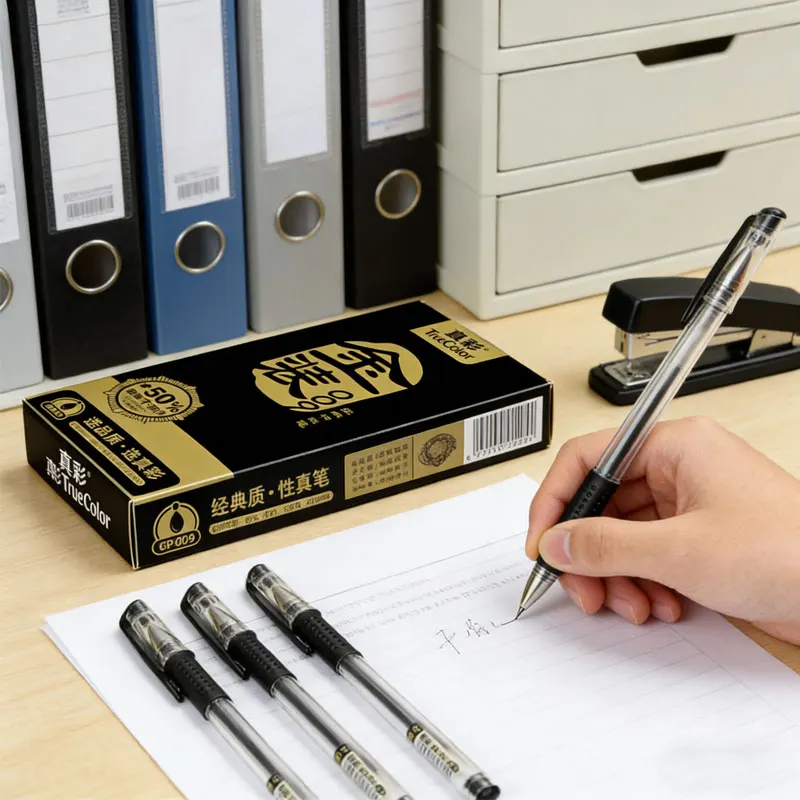 

12 шт. премиальных черных гелевых ручек 0,5 мм с ультратонким наконечником, гладкое письмо, шариковые ручки для офиса, школы, милые канцелярские принадлежности