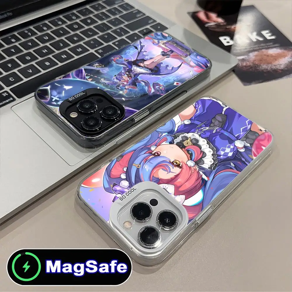 

Чехол Wuthering Waves Roccia для iPhone 17 16 15 14 13 12 11 Air Pro Max Plus MagSafe, полупрозрачный, цветной, для мобильных телефонов