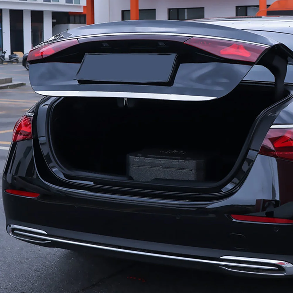 1PCS For Mercedes Benz E Class 2024 2025 Silver Car Trunk Tailgate Bright Decor Trim Molding Body Exterior Accessories