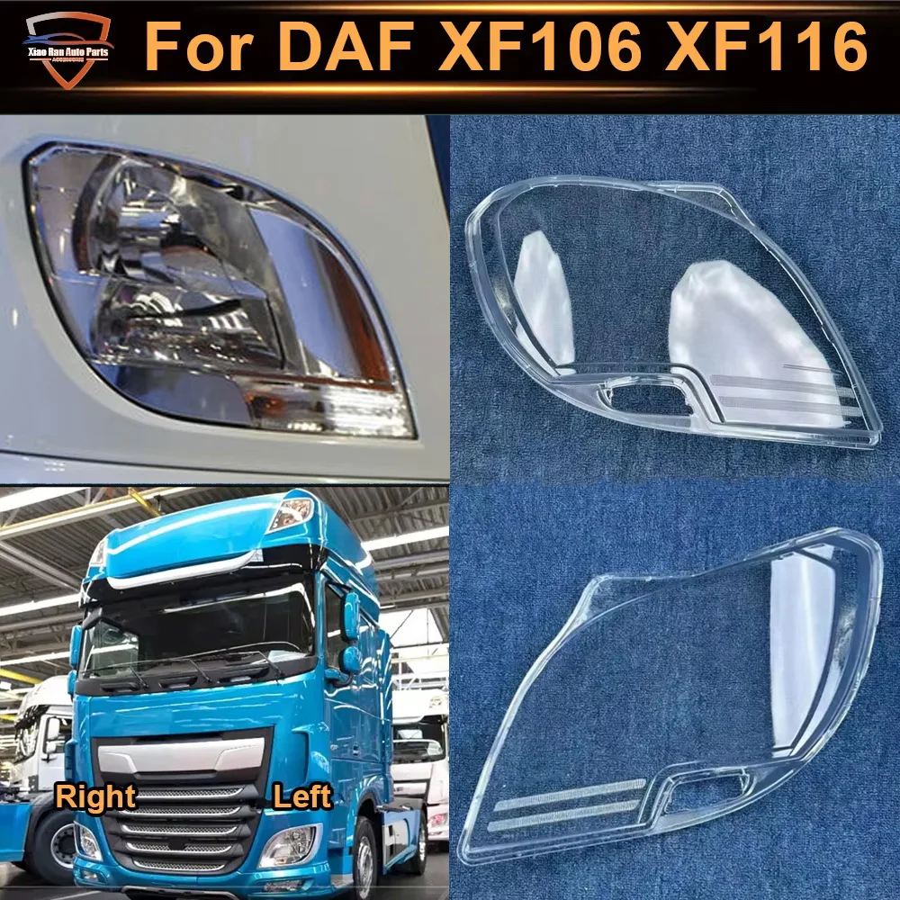 

Front Headlight Cover For DAF XF106 XF116 Transparent Lamp Shade Headlamp Shell Lens Plexiglass Replace Original Lampshade