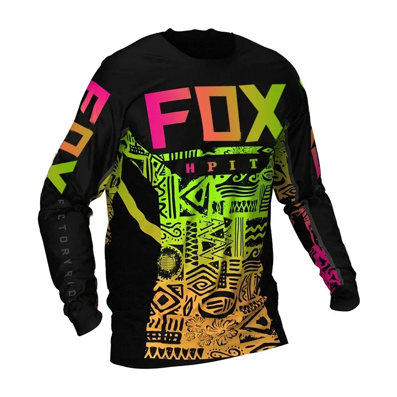 

2024 Men's Downhill Cycling Jersey Hpit Fox Mountain Bike Shirt Off-Road Raing DH Motorcycle Cycling Jersey Off-road Sportswear