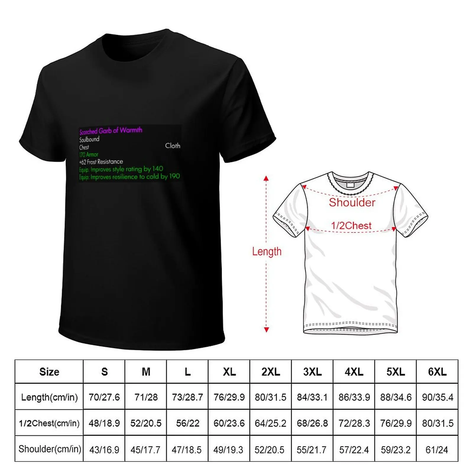 Scorched Garb of Warmth T-Shirt Big and Tall Basic Tee Shirt