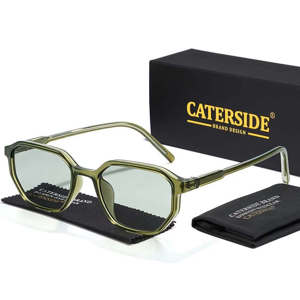 CATERSIDE Men's Punk Sunglasses Cellulose Propionate Temple Tips Design Sun Glasses Women's Outdoor Travel Driving Glasses UV400