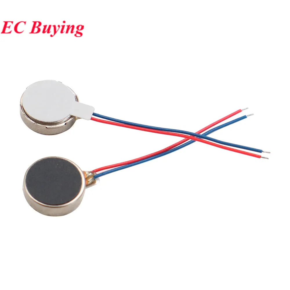 20Pcs/1Pc Mini Vibration Motor DC3V 12000RPM Coin Flat Micro DC Vibrating Motor with Wire for Mobile Cell Phone Pager Tablet