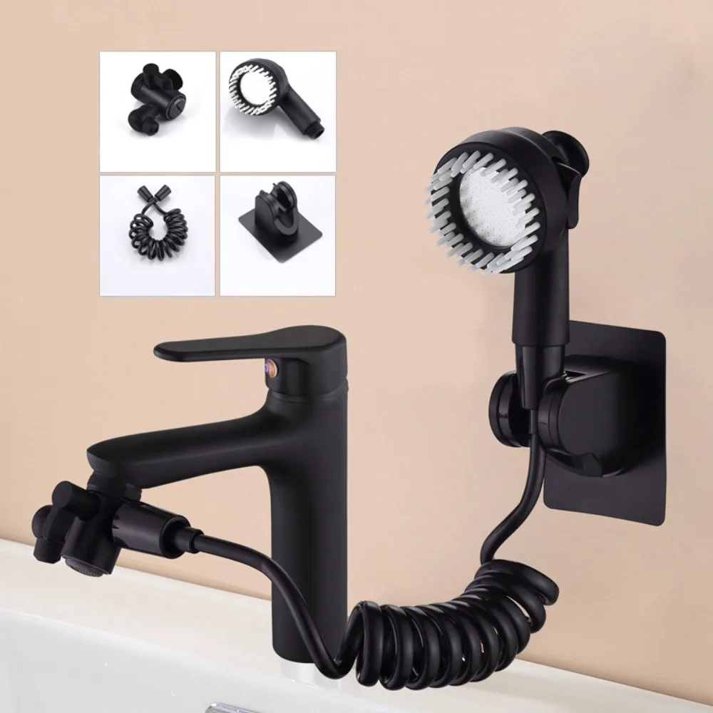 

Stylish Chrome Finish Bathroom Faucet Multi-functional Durable Sink Hose Sprayer Universal Shower Spray Head Bathroom