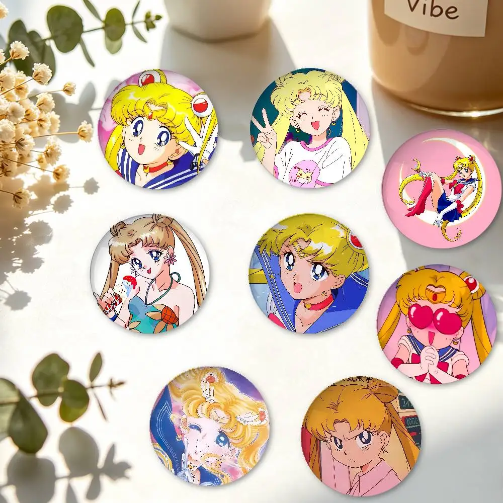 Y-SailorS Cute C-Moon Magic Minimalist Exquisite Tinplate Brooches: Sleek Badge Lapel Pins For Bag Accessories, Practical
