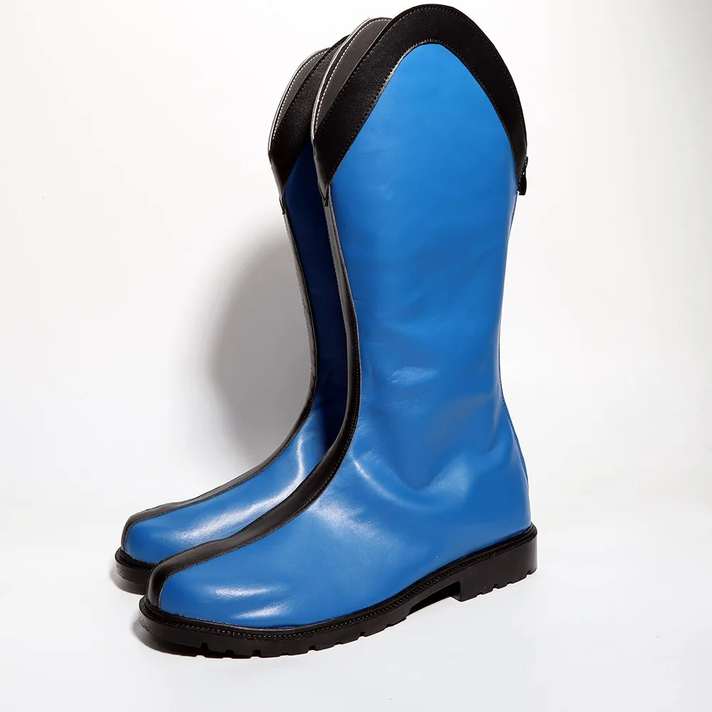 X MAN ウルヴァリンコスプレ衣装靴カーニバルハロウィンブーツブルー手作りフェイクレザーブーツ