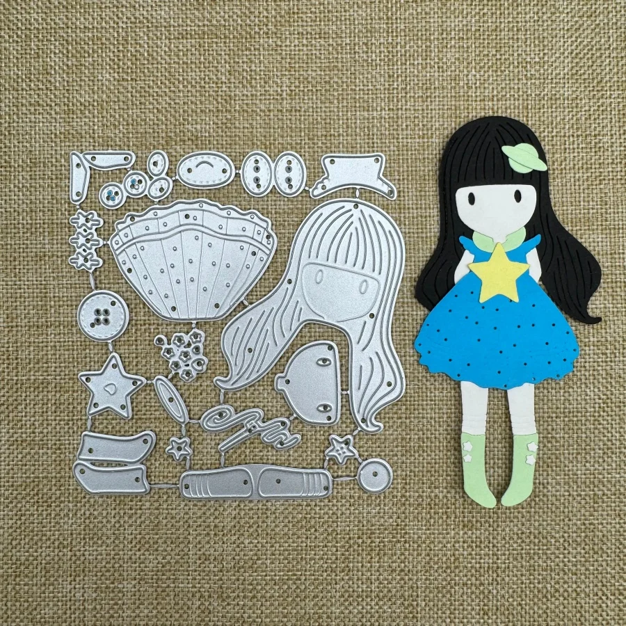 Neue Ankunft Cosmic Girl Metall Schneiden Stirbt Form Sammelalbum Papier Handwerk Messer Form Schablonen Präge Handwerk Dekoration