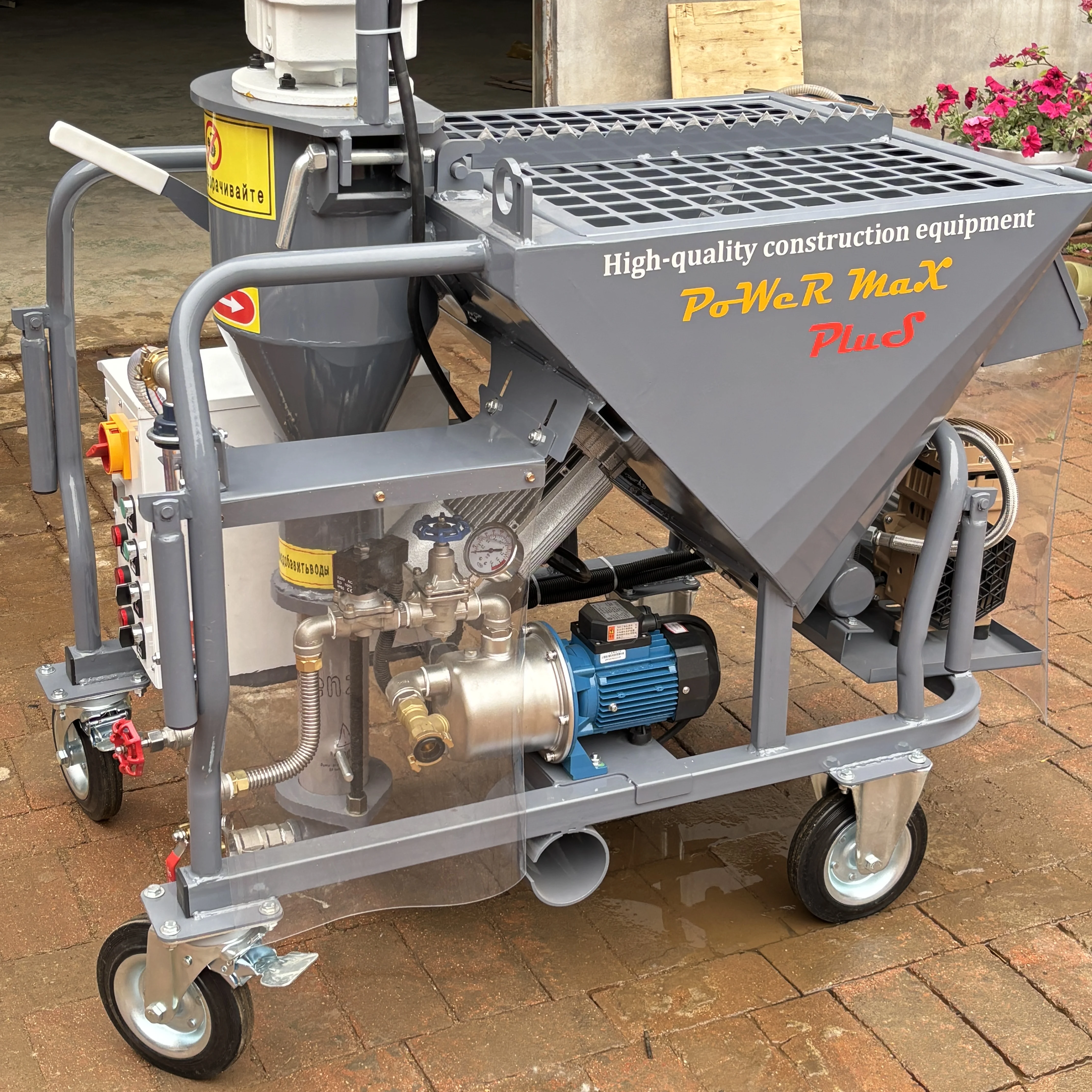 

Wall Mortar Cement Spray Plaster Machine Putty Fireproof Coating Spraying Machine Fully Automatic Gypsum Spraying Machine