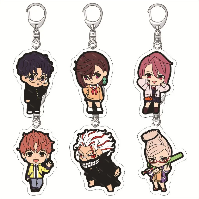 Anime KeyChain Women DAN DA DAN Key Chain for Men Momo Ayase Key Ring Ken Takakura Acrylic Keyring Aira Shiratori Pendant Gift