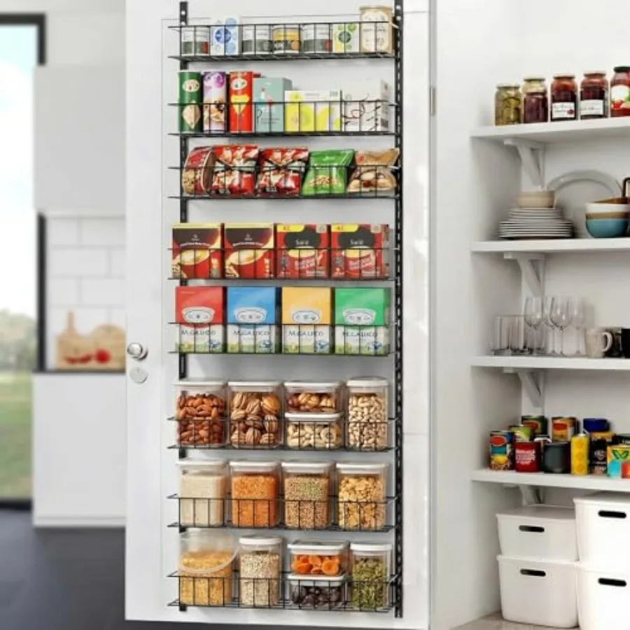 Organizador de despensa para puerta, estante colgante para especias y almacenamiento, para el hogar, oficina o lavandería