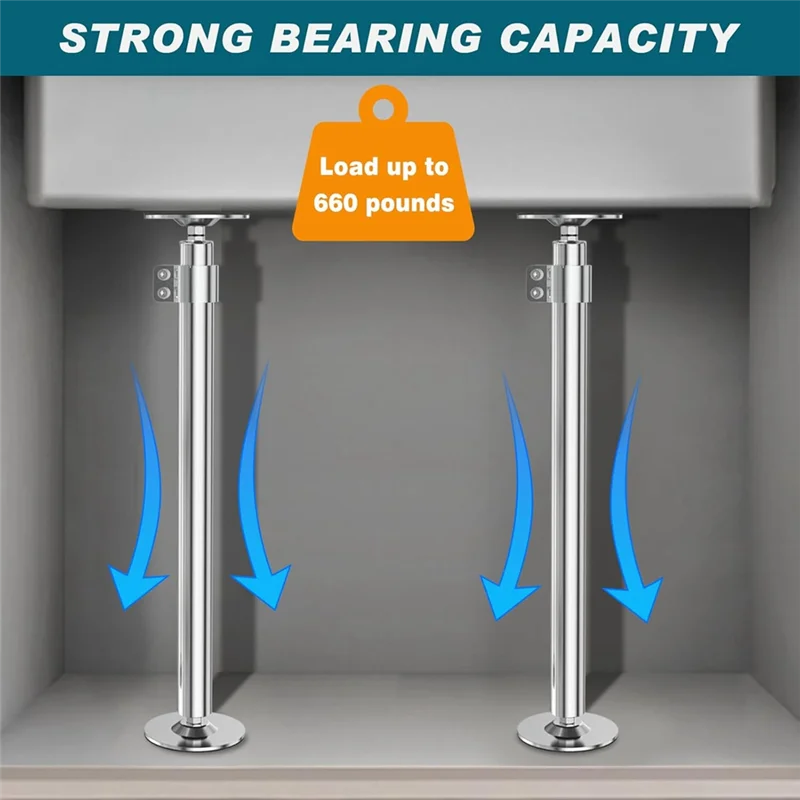 

AT51-U Кронштейны для раковины под монтаж, опора для раковины под монтаж, регулируемая установка ножек раковины из нержавеющей стали для кухни