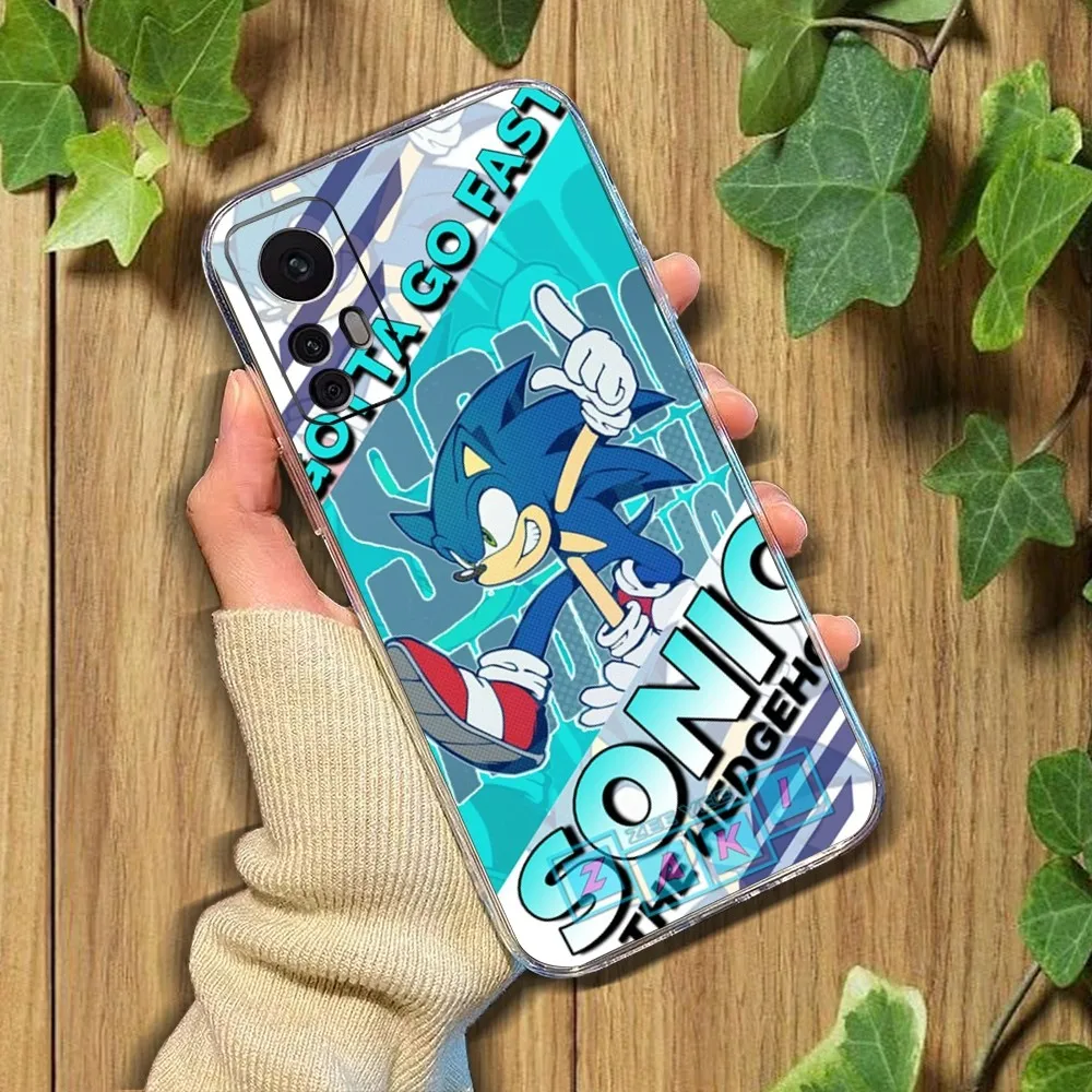 S-Sonic The H-Hedgehog Phone Case For Xiaomi 11 Redmi Note 11 5G 8T 9A 9 10T Note8Pro Note9 12SUltra Transparent Case