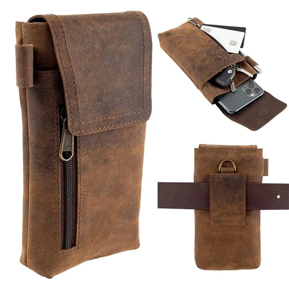 Sports Phone Holster - Belt Clip Wallet with RFID Protection, Multi-Function Running Waist Pack for Camping & Hiking Outdoor