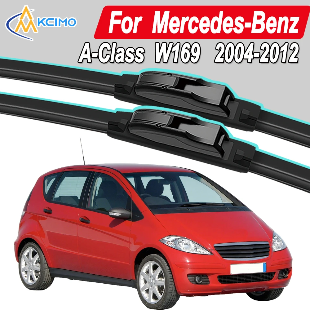 

Silicone Car Wiper Blades for Mercedes-Benz A-Class W169 2004 - 2012- All Weather Silent Wiper Blades, Quick Release Clip