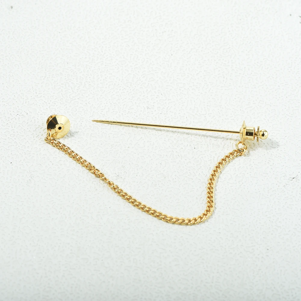 ICEYY French Shirt Collar Needle Chain Tassel Brooch Pin Shirt Suit Collar Lapel Pins  Unisex Business Wedding Ceremony