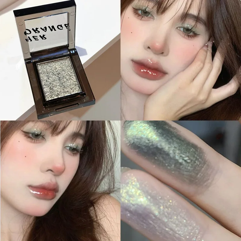 Chameleon Green Eye Shadow Metallic Smoky Monochrome Lidschatten-Palette Matte Pearl Glitter Earth Grey Mehrfarbiges Augen-Make-up