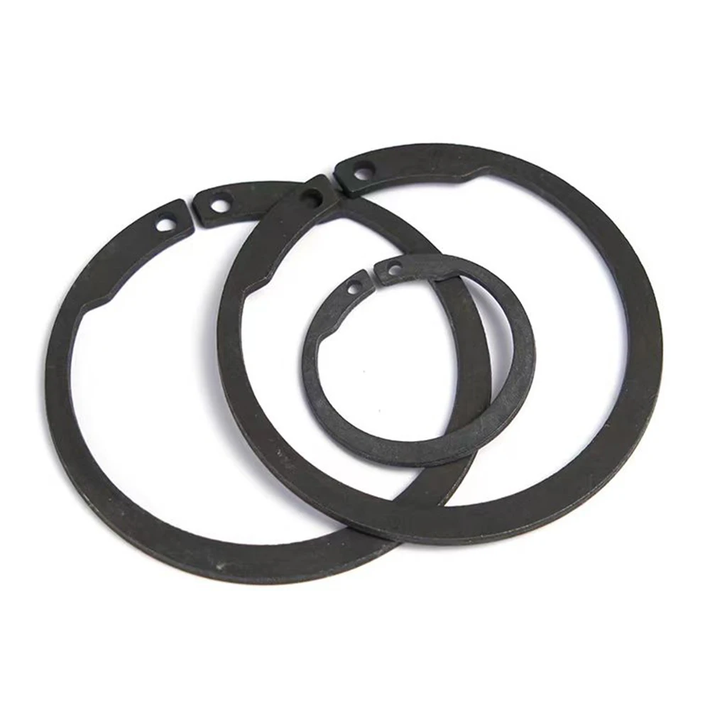2-20pcs Inverted External Retaining Rings for Shaft Black Steel M8-M100 Reverse-Acting Shaft Retaining Rings