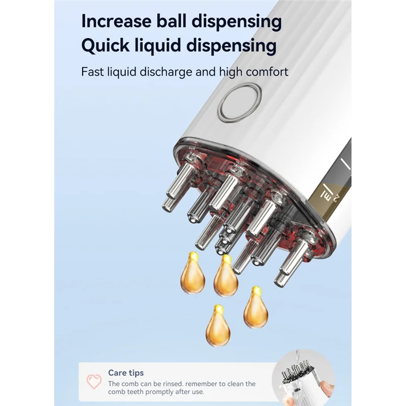 A66T-3-In-1 تهتز زيت الشعر قضيب فروة الرأس مدلك أضواء حمراء مع 70 مللي تخزين علاج الشعر النمو قضيب #4