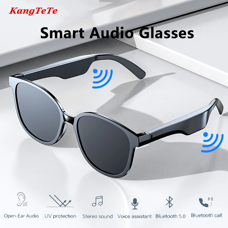 Smart Audio Gläser Drahtlose Bluetooth Aufruf mit Mikrofon Musik Noise Cancelling Kopfhörer UV Schutz Sonnenbrille