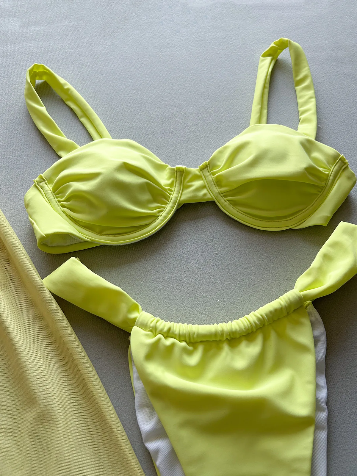 Sexy Bikini 3 Pieces Push Up Bikini Set Women Swimsuit Female Swimwear 2025 Cover-Ups BathingSuit Floral Print Beachwear Biquini