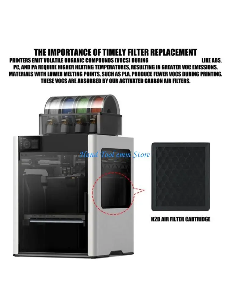 

H37F Replacement 3D Printer Activating Carbon Air Filter Purification Air Filter for H2/H2S/H2C