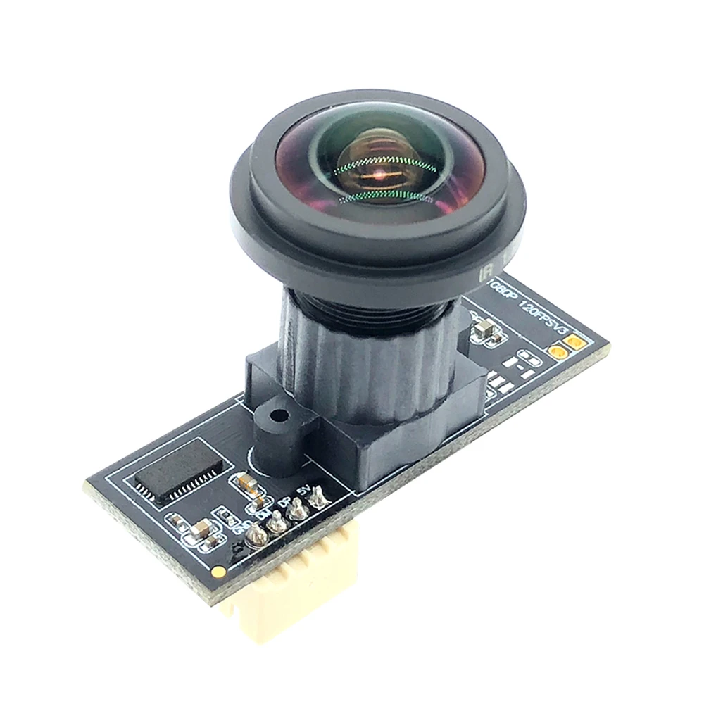 180 °   Módulo de câmera usb olho de peixe grande angular 2mp ov2710 1080p mjpeg 640*480 120fps alta velocidade linux uvc webcam vigilância