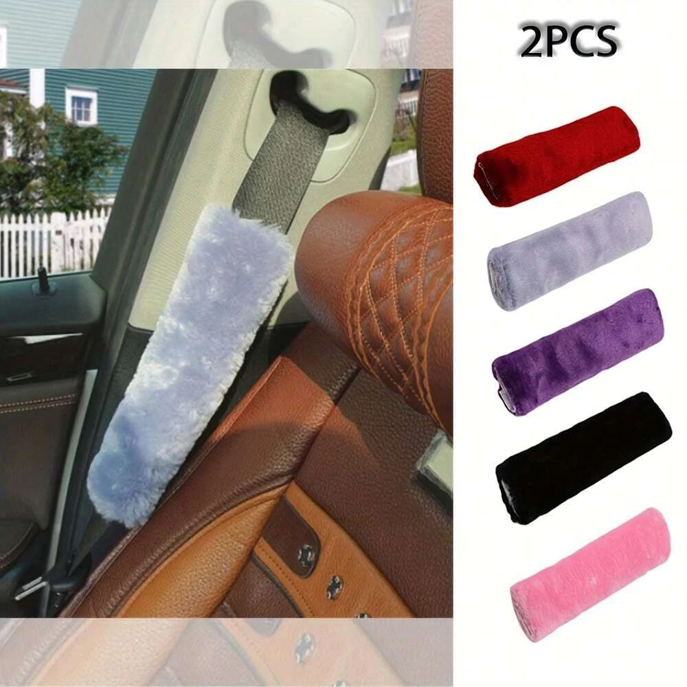 

2pcs Seat Belt Cover Pads, Seatbelt Cushion, Soft Seat Belt Shoulder Strap Cover, Comfort Harness Pad, Front Seat Compatible