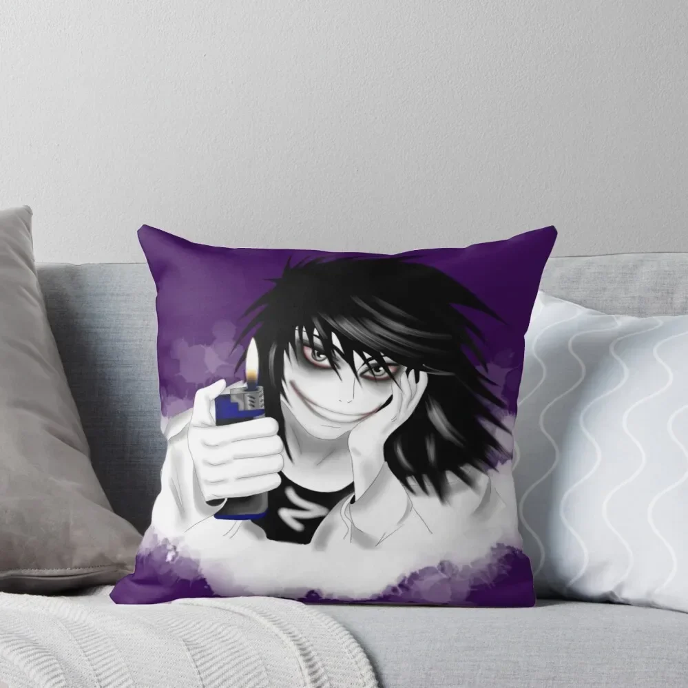 

Jeff the killer Throw Pillow Cushion Cover For Sofa Sofa Cushion Pillow