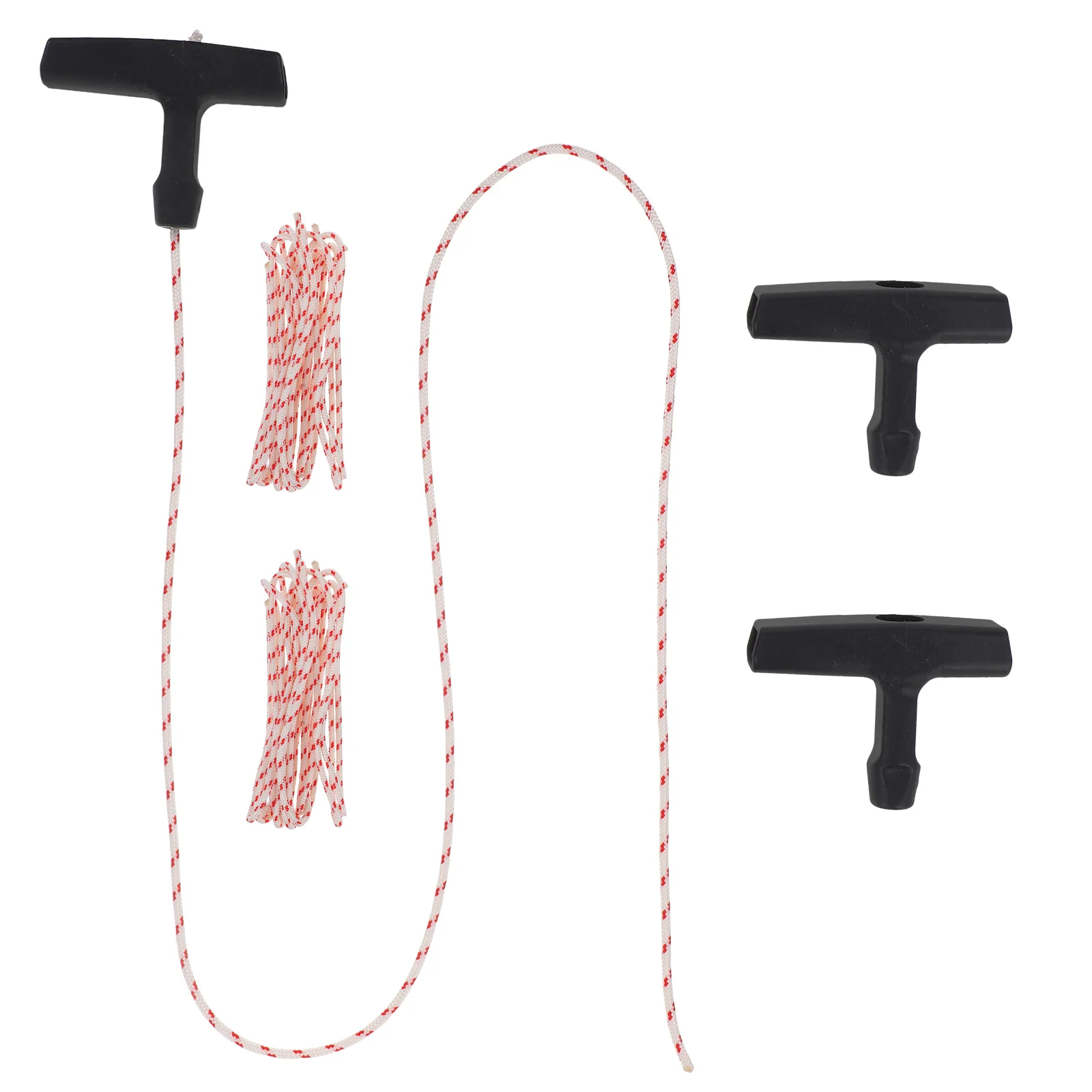 

3 Sets 4MMx2MM Starter Rope Handle Kit for Lawn Mower Chainsaw Leaf Blower Generator Pull Cord Thin Rope Laces Garden Tools