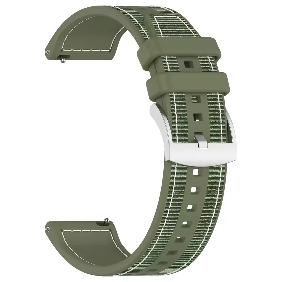 22mm Nylon Braided Composite Silicone Strap For Amazfit T-Rex3 Pro 48mm Bip 6 Balance 2 Sports Bracelet Amazfit Active Max/Helio