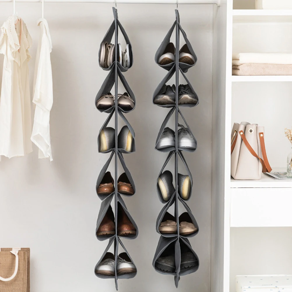 

Hanging Closet Organizer Bag Multi-Function Storage Non-Woven Fabric Wall Closet Shoe Organizer Large Capacity