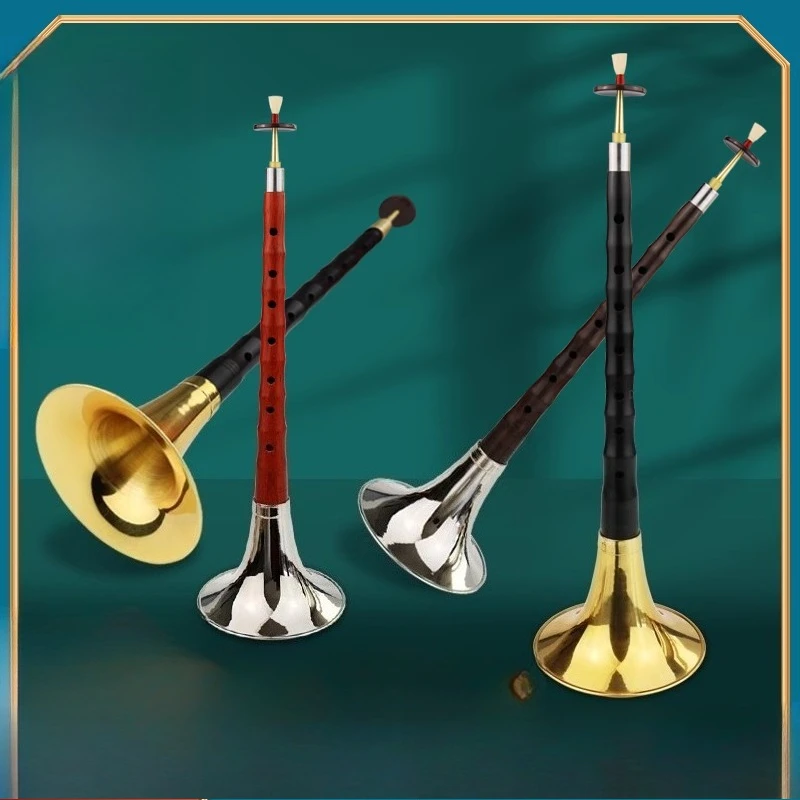 

Professional ebony mahogany suona musical instrument beginner full set a drop bcfd turn up g child size horn reed