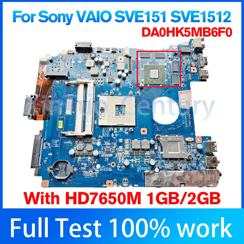 StoneTaskin MBX-269 DA0HK5MB6F0 FOR Sony SVE151 SVE151E11M laptop motherboard A1892855A PGA989 DDR3 HM76 HD7670M 2GB 100% Test